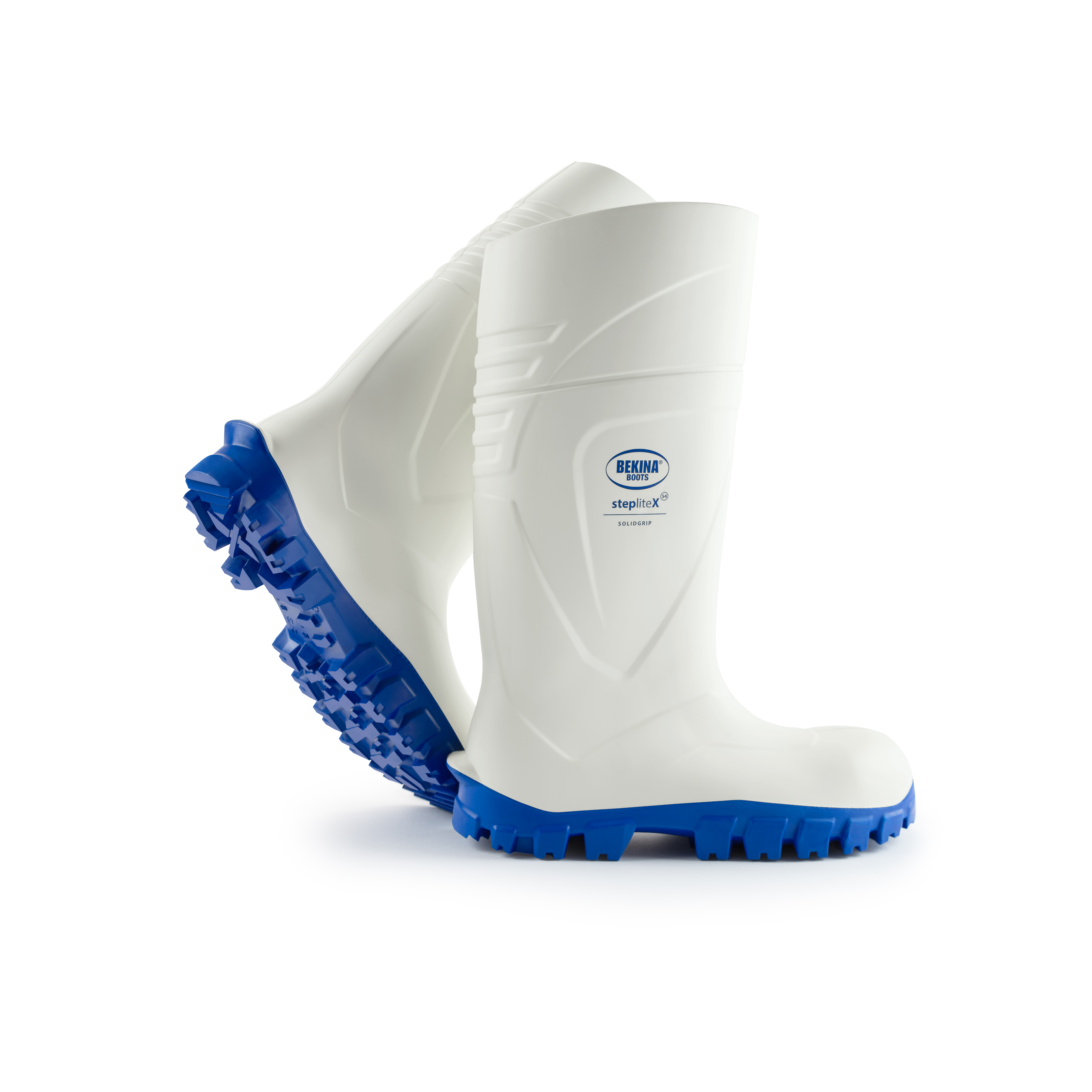 white steel cap boots